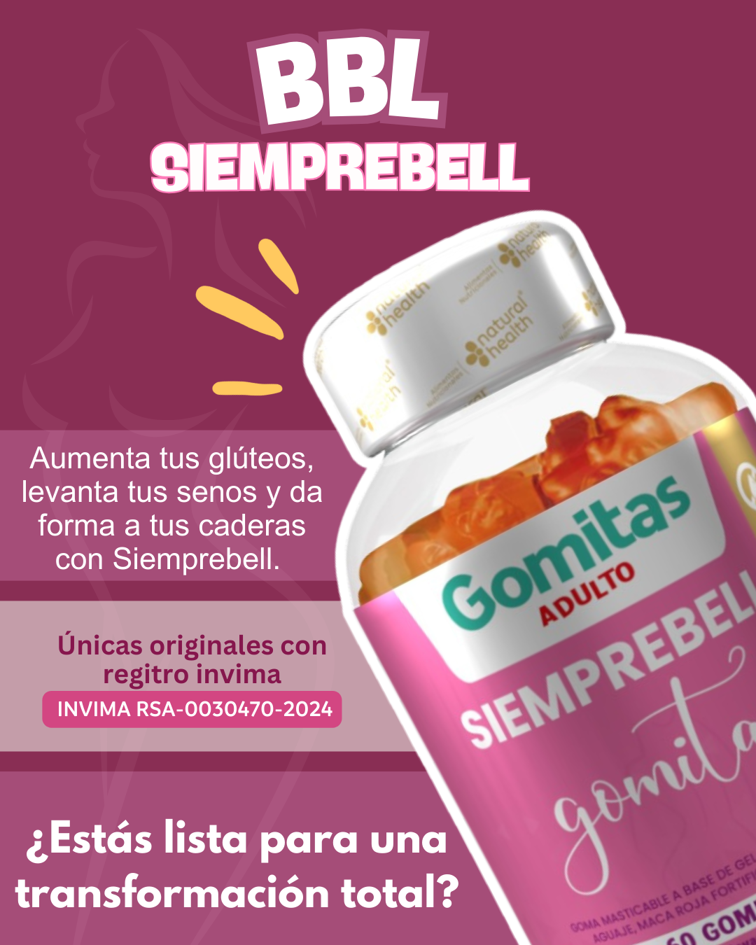 Gomitas BBL SiempreBel – ¡Realza tu figura naturalmente!
