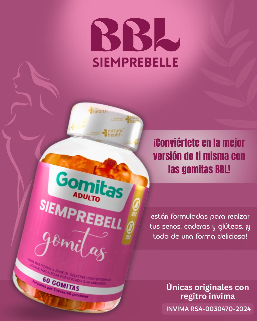 Gomitas BBL SiempreBel – ¡Realza tu figura naturalmente!